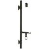 Espagnolette plate complète Afbat acier noir h.1500 mm