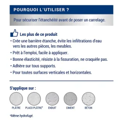 Etanchéité avant carrelage intérieur mat Ripolin 0,75L