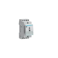 Etc425 Hager Contacteur Jour Nuit Triphasé Pour Heures Creuses 4no - 25a - Bobine 230 Vac - Bornes à Vis - 2 Modules