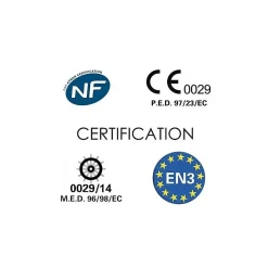 Extincteur co2 2kg b nf homologué NF et normé CE-EN3