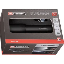 Facom 779.CRTPB - Lampe torche LED rechargeable compacte 814 lumens, faisceau réglable