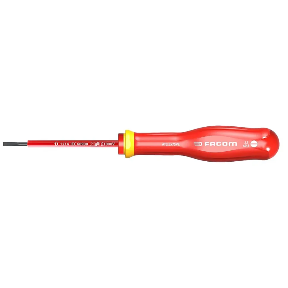 FACOM Tournevis Protwist Plat 2,5 x 50 Isolé 1000 V - AT2.5X50VE