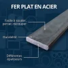 Fer plat acier 40mm ep 3 mm, Longueur : 2 metres - Comment Fer