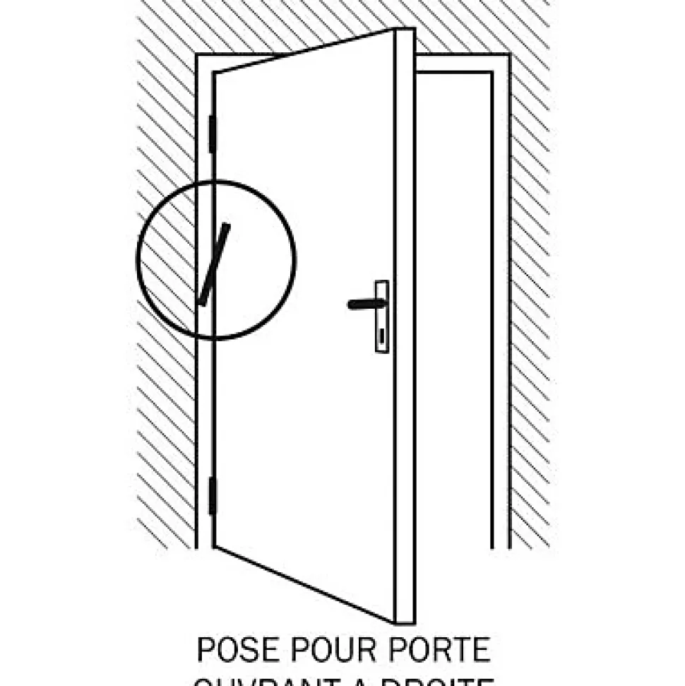 Ferme-porte à ressort Diall blanc Acier