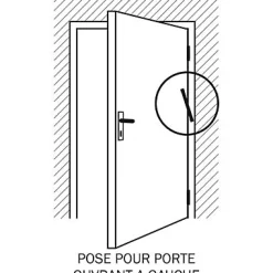 Ferme-porte à ressort Diall blanc Acier