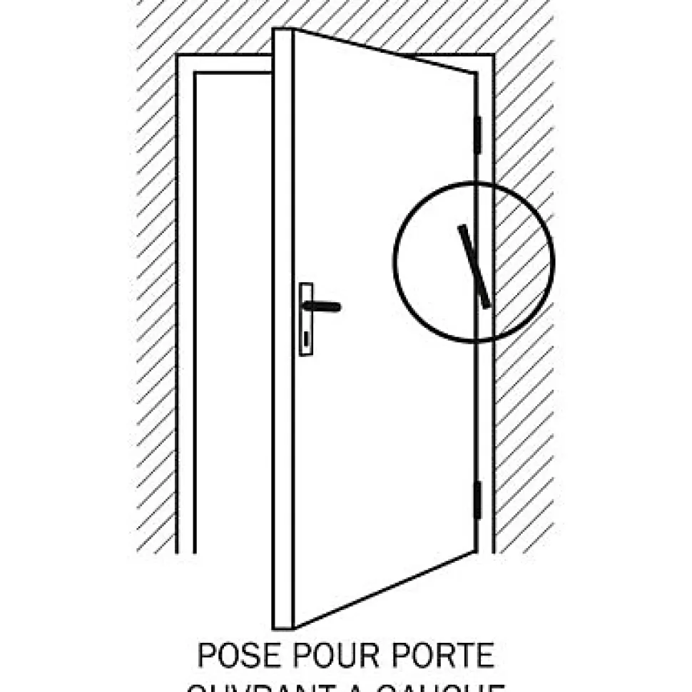 Ferme-porte à ressort Diall blanc Acier