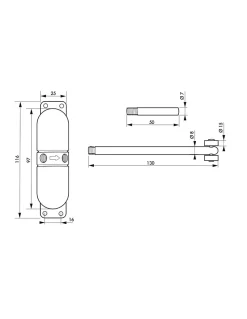 Ferme-porte automatique à roulettes pour porte légère, blanc - THIRARD