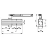 Ferme-porte automatique hydraulique Design force 3, bras coulissant, noir - THIRARD
