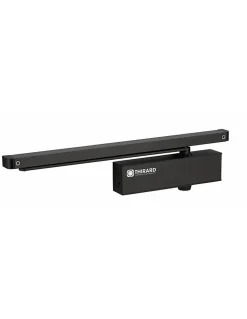 Ferme-porte automatique hydraulique Design force 3, bras coulissant, noir - THIRARD