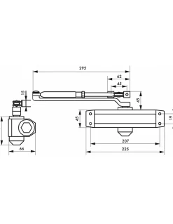 Ferme-porte automatique hydraulique force 5, blanc - THIRARD