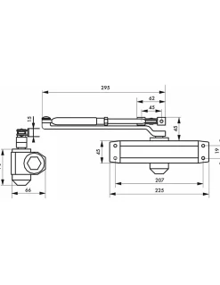Ferme-porte automatique hydraulique force 5, noir - THIRARD