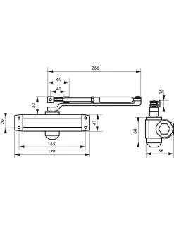 Ferme-porte automatique réversible hydraulique force 3, blanc - THIRARD