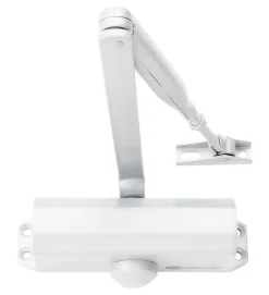 Ferme-porte Bricard Blanc bras compas fermeture automatique jusqu à 60 kg Force 3