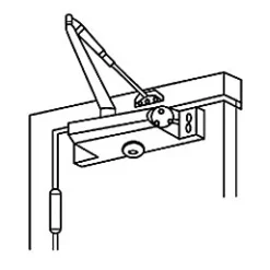 Ferme-porte Diall argent pour porte 46 à 65 kg réversible