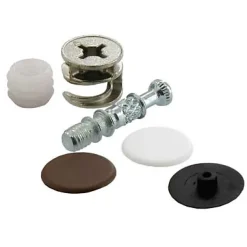 Ferrure d'assemblage + Goujon ø15 x L. 30 mm en acier, lot de 2