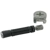 Ferrure d'assemblage + Goujon ø15 x L. 30 mm en zamack, lot de 2