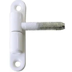 Fiche à visser sur platine acier plastifié blanc ø13 mm