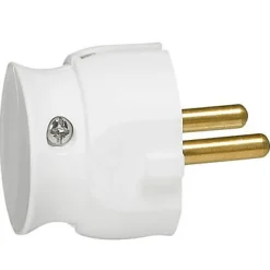 Fiche extra plate blanche Legrand l.37mm H.49mm 16A