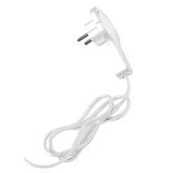 Fiche extra-plate Diall blanc glossy 16A