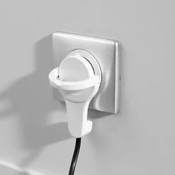 Fiche extra-plate Diall blanc glossy 16A
