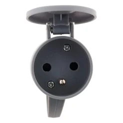 Fiche femelle à clapet 16A 2P+T - Gris - Zenitech