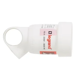 Fiche femelle 16A 2 P+T blanc avec anneau Legrand