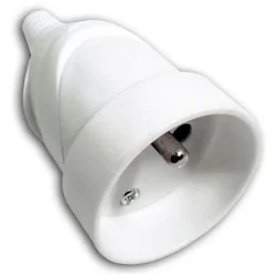 Fiche femelle 16A blanc glossy Diall