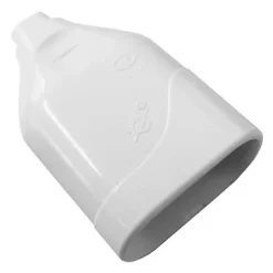 Fiche femelle 6A blanc glossy Diall 2 pôles