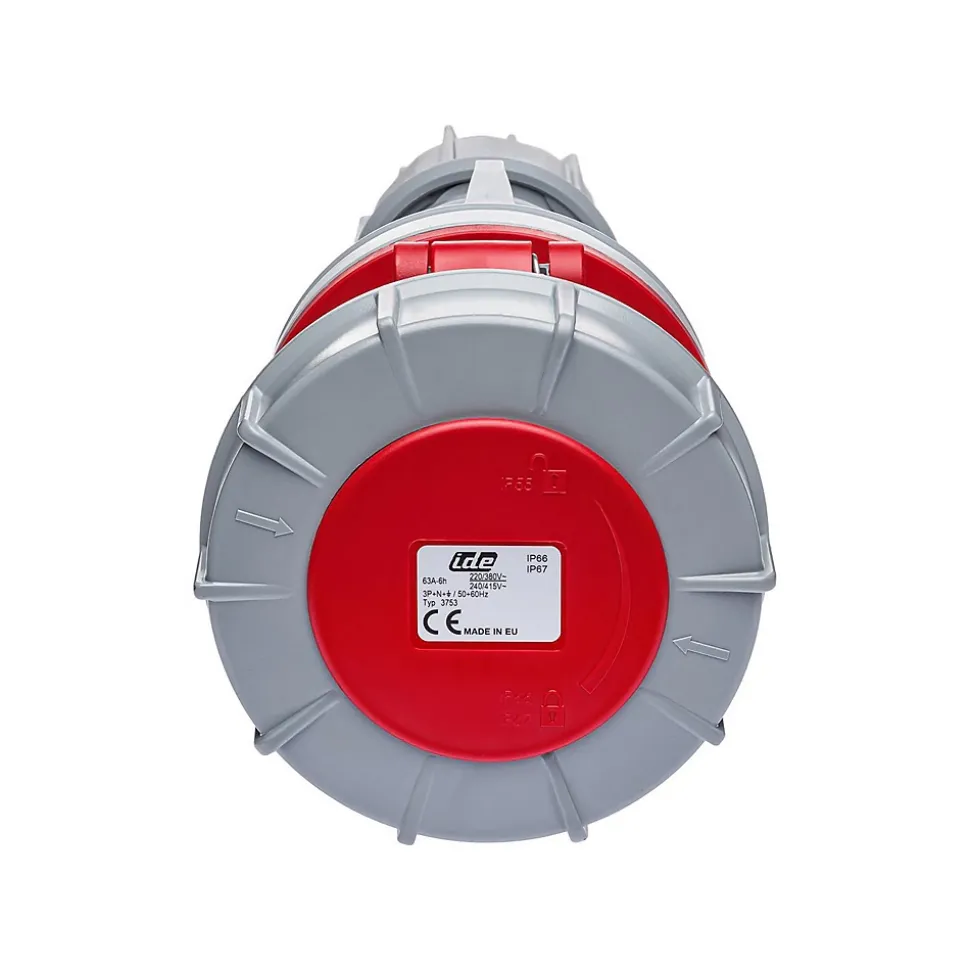 Fiche Femelle 63a Tétrapolaire 3p+n+t - étanche Ip67 - Ide