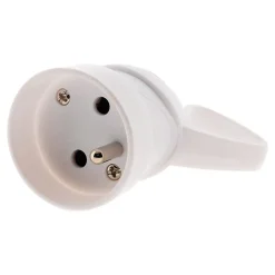 Fiche femelle anneau 1 prise 16A 2P+T - Blanc - Zenitech