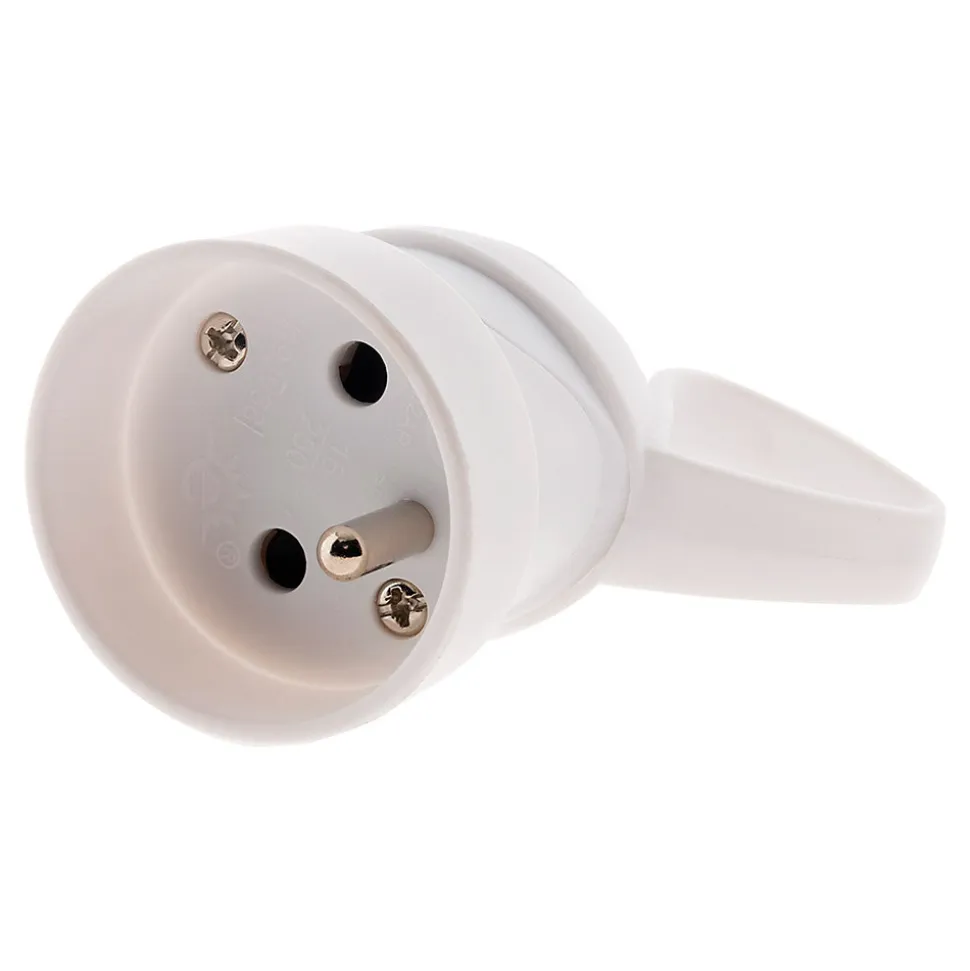 Fiche femelle anneau 1 prise 16A 2P+T - Blanc - Zenitech