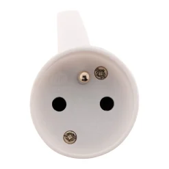 Fiche femelle anneau 1 prise 16A 2P+T - Blanc - Zenitech