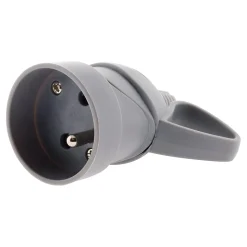 Fiche femelle anneau 16A 2P+T - Gris - Zenitech