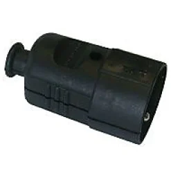 Fiche femelle droite 16A noir glossy Diall