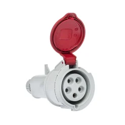 Fiche Femelle Tétrapolaire 32a 3p+n+t 380v - 5 Broches - étanche Ip44 - Ide