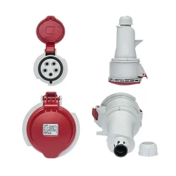 Fiche Femelle Tétrapolaire 32a 3p+n+t 380v - 5 Broches - étanche Ip44 - Ide