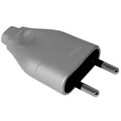 Fiche électrique mâle 6A métal Diall