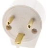 Fiche mâle 20A coudée 2 P+T - Blanc - Zenitech