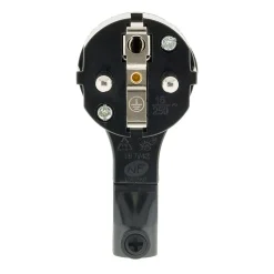 Fiche mâle 16A extraplate - Noire - Zenitech