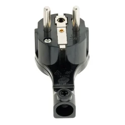 Fiche mâle 16A extraplate - Noire - Zenitech