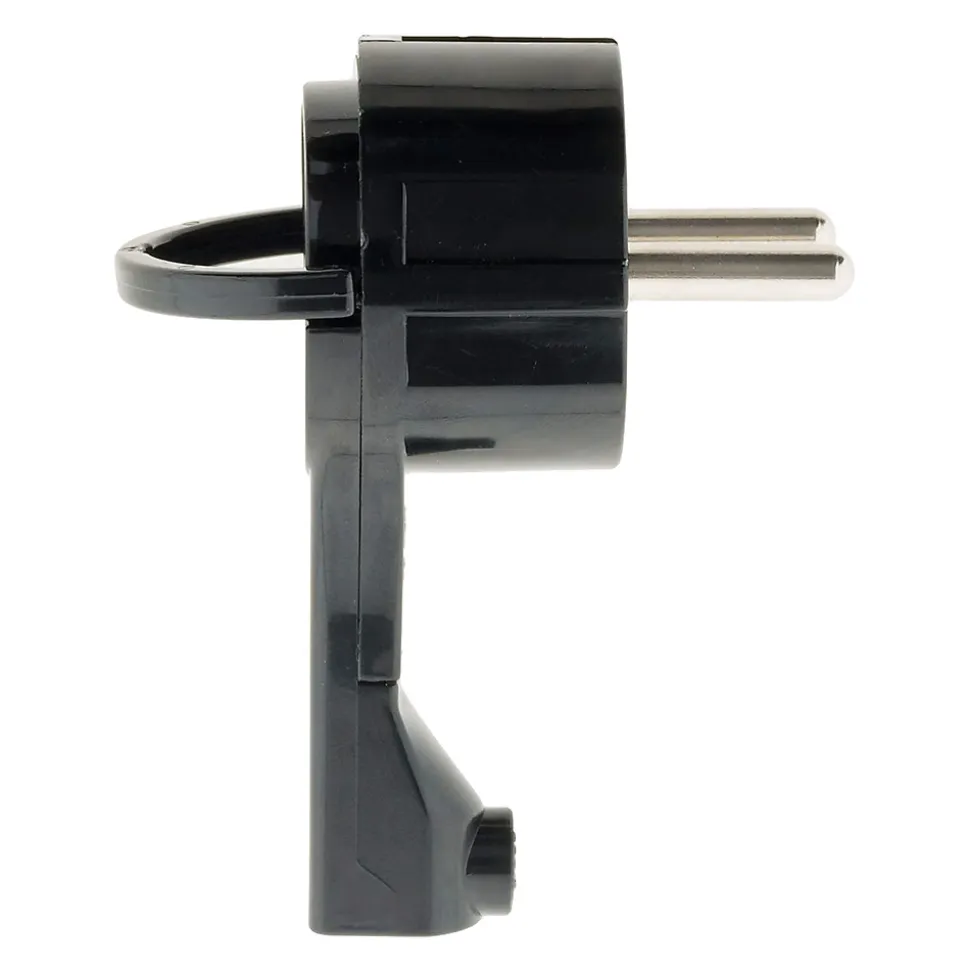 Fiche mâle 16A extraplate - Noire - Zenitech