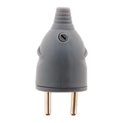 Fiche mâle 16A 2P+T - Gris - Zenitech
