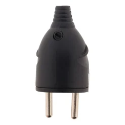 Fiche mâle 16A 2P+T - Noir - Zenitech