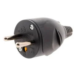 Fiche mâle 16A 2P+T - Noir - Zenitech