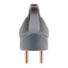Fiche mâle anneau + ergot -16A 2P+T - Gris - Zenitech