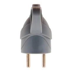 Fiche mâle anneau + ergot -16A 2P+T - Gris - Zenitech