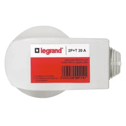 Fiche mâle avec terre 20 A 2P+T Legrand