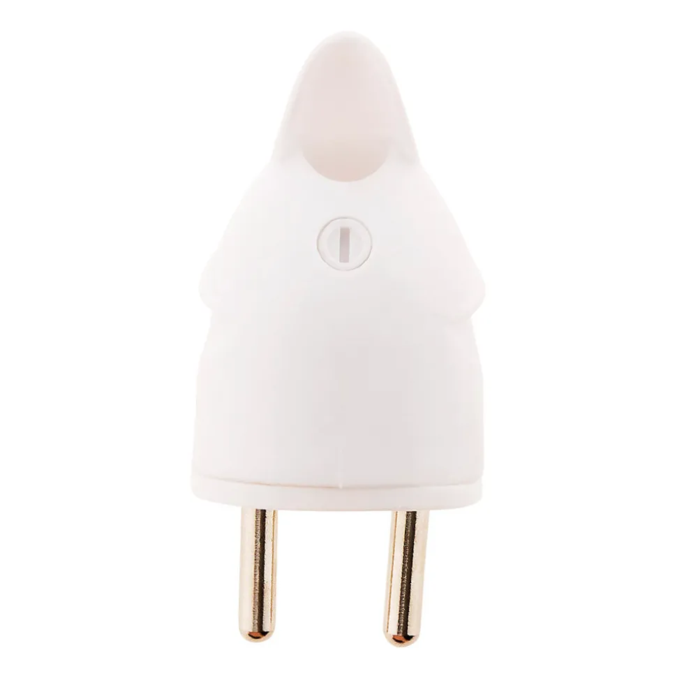 Fiche mâle coudée 16A 2P+T - Blanc - Zenitech