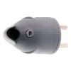 Fiche mâle coudée 16A 2P+T - Gris - Zenitech
