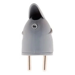 Fiche mâle coudée 16A 2P+T - Gris - Zenitech